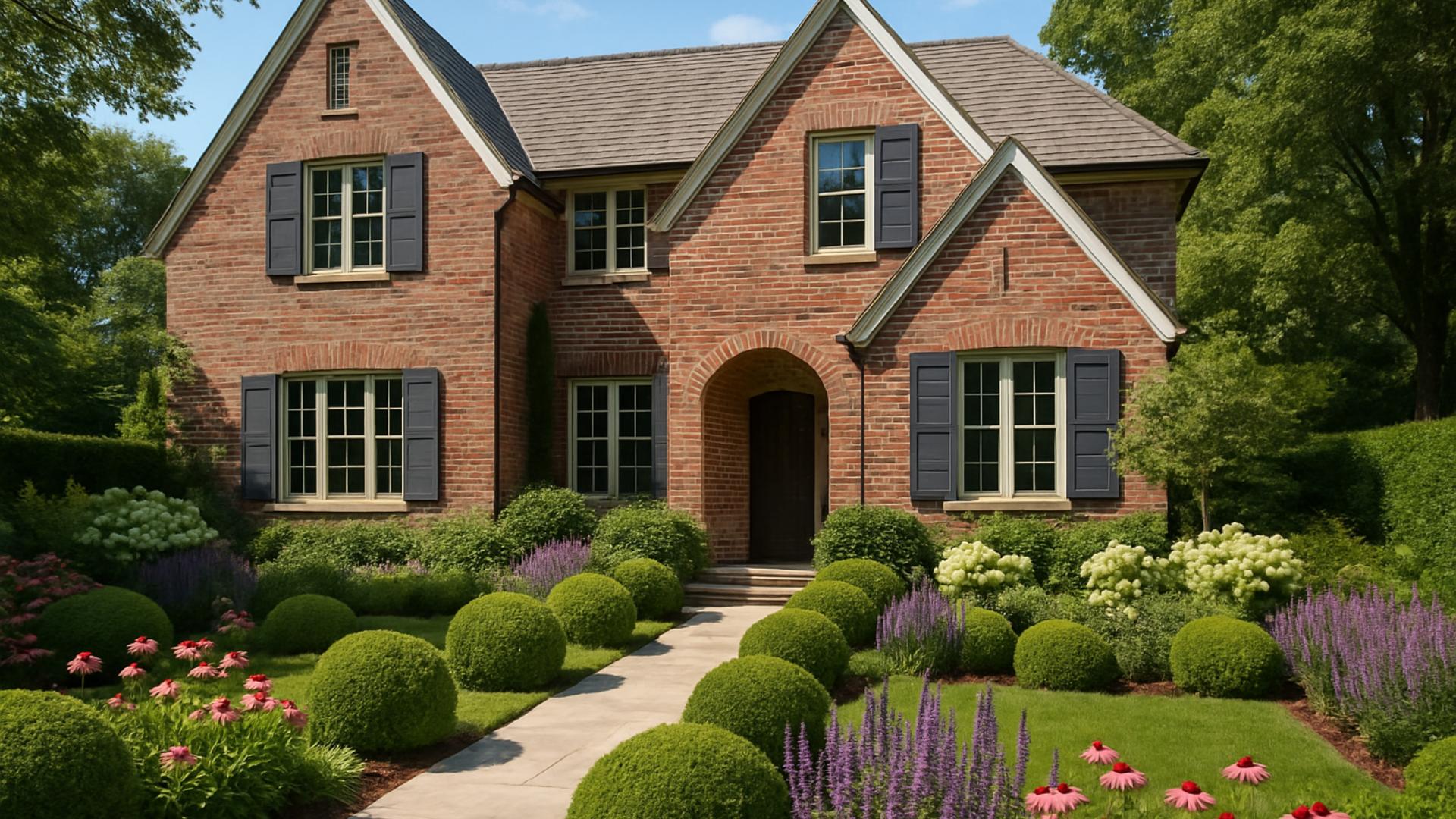 architectural style of the house into the garden design