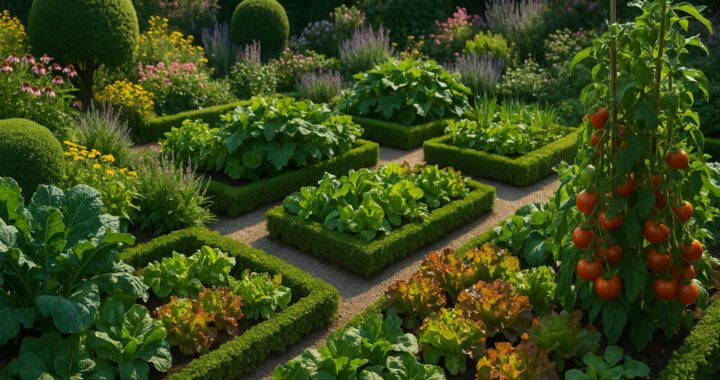 Integrating vegetable and fruit gardens into an aesthetic and productive garden.