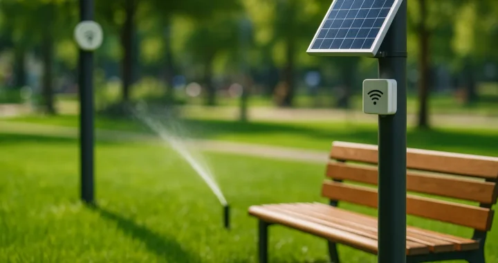 The integration of sensors and the Internet of Things (IoT) for connected green space management.