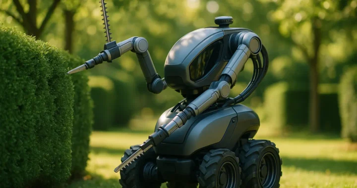 The prospects for the evolution of autonomous machines for complex tasks such as tree and hedge trimming.