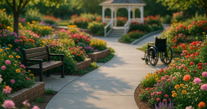 The design of gardens adapted for people with reduced mobility and seniors.