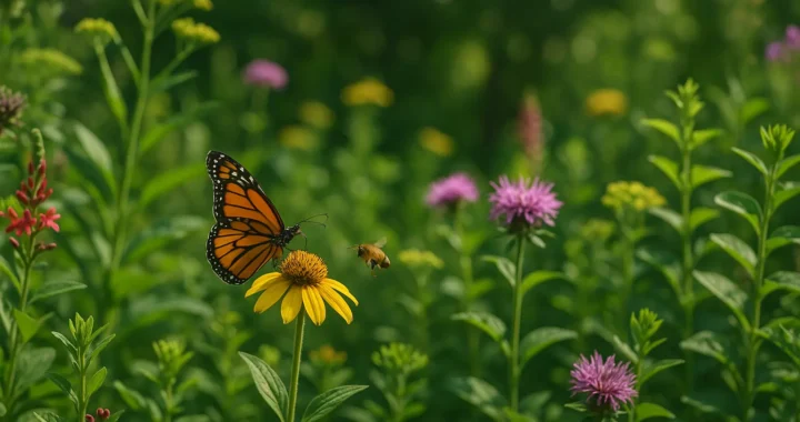 The use of native plants to promote local wildlife and reduce maintenance.