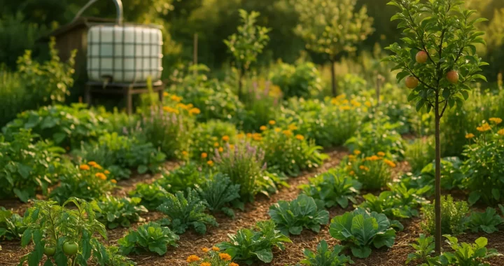 The use of permaculture techniques in the design of resilient gardens.
